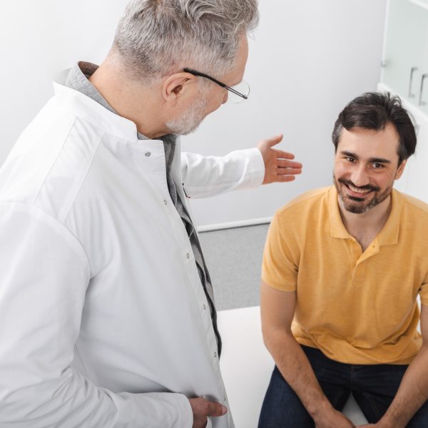 Urologist consultation for male patient. Urology and andrology, treatment of men's diseases and